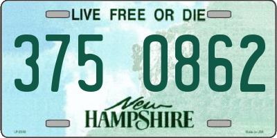 NH license plate 3750862