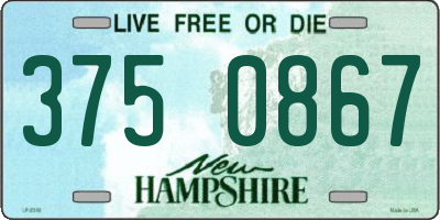 NH license plate 3750867