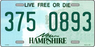 NH license plate 3750893