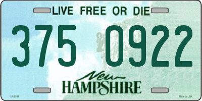 NH license plate 3750922