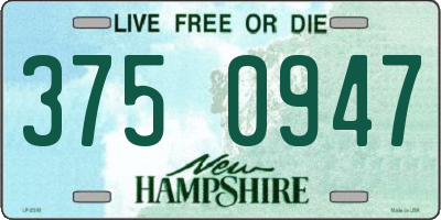 NH license plate 3750947