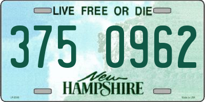 NH license plate 3750962