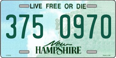 NH license plate 3750970