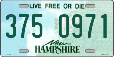 NH license plate 3750971