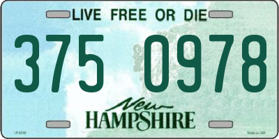 NH license plate 3750978