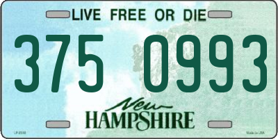 NH license plate 3750993