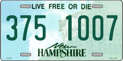NH license plate 3751007