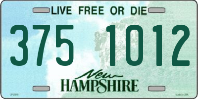 NH license plate 3751012