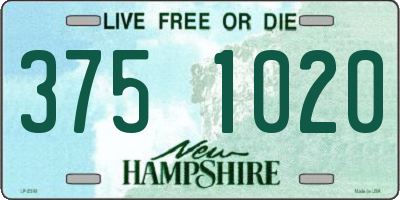 NH license plate 3751020