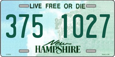 NH license plate 3751027