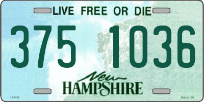 NH license plate 3751036