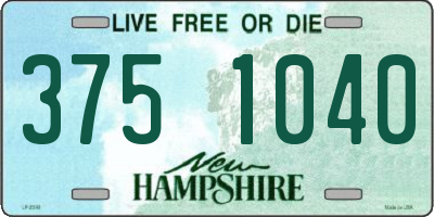 NH license plate 3751040