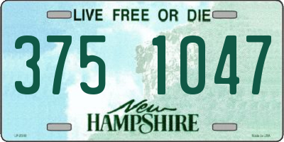 NH license plate 3751047