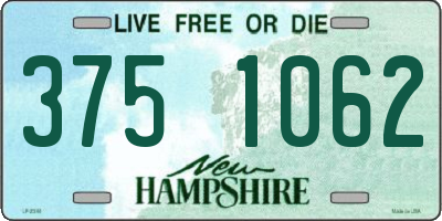 NH license plate 3751062