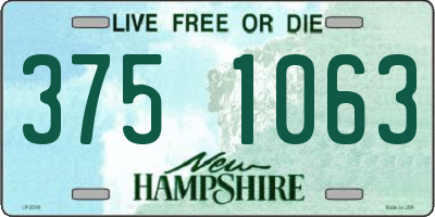 NH license plate 3751063