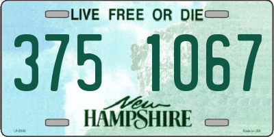 NH license plate 3751067
