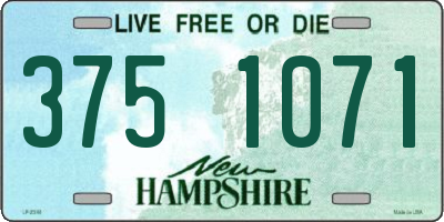 NH license plate 3751071