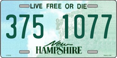 NH license plate 3751077