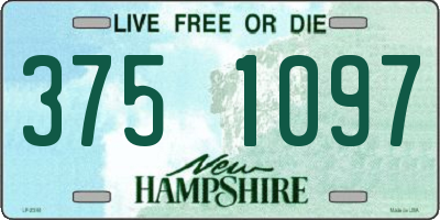 NH license plate 3751097