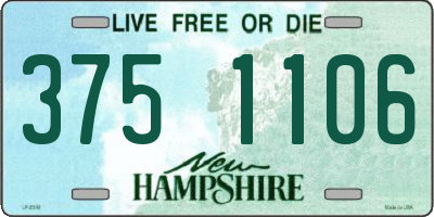 NH license plate 3751106