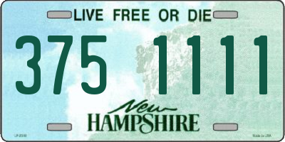 NH license plate 3751111