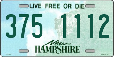 NH license plate 3751112