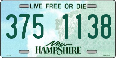 NH license plate 3751138