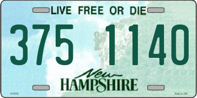NH license plate 3751140