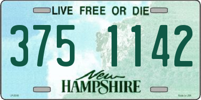 NH license plate 3751142