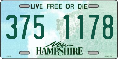 NH license plate 3751178