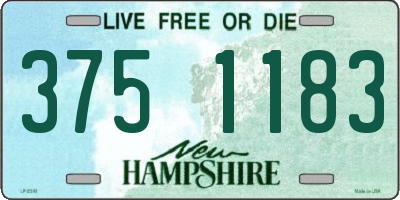 NH license plate 3751183