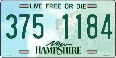 NH license plate 3751184