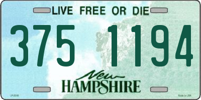 NH license plate 3751194