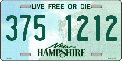 NH license plate 3751212