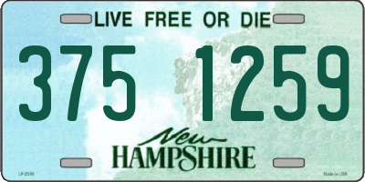 NH license plate 3751259