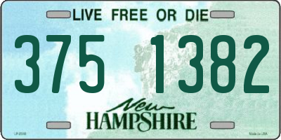 NH license plate 3751382