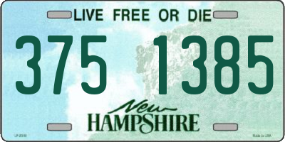 NH license plate 3751385