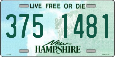 NH license plate 3751481