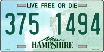 NH license plate 3751494