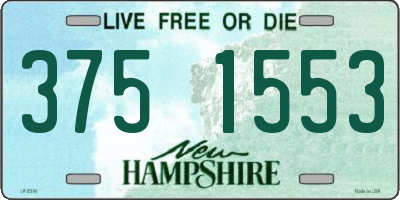NH license plate 3751553