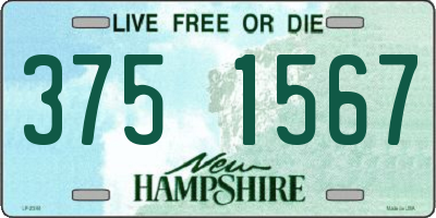 NH license plate 3751567