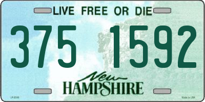 NH license plate 3751592