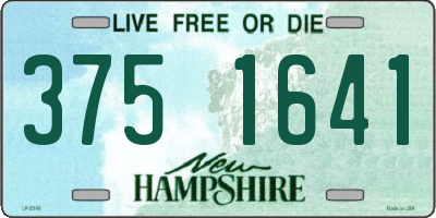 NH license plate 3751641