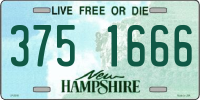 NH license plate 3751666