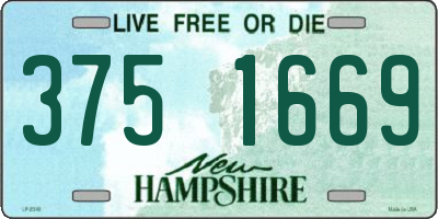 NH license plate 3751669