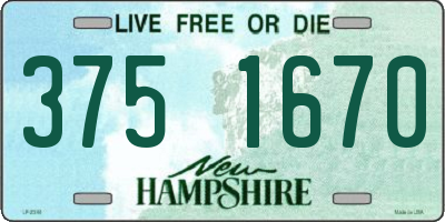 NH license plate 3751670