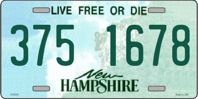 NH license plate 3751678