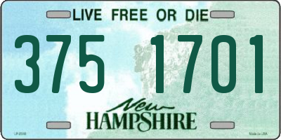 NH license plate 3751701