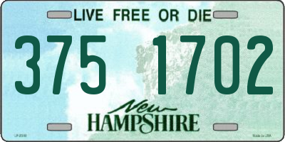 NH license plate 3751702