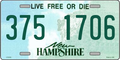 NH license plate 3751706